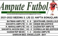 2021-2022 SEZONU 2. LİG 22. HAFTA SONUÇLARI