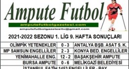 2021-2022 SEZONU 1. LİG 9. HAFTA SONUÇLARI