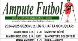 2024-2025 SEZONU 2. LİG 5. HAFTA SONUÇLARI