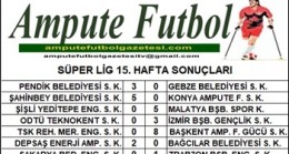 SÜPER LİG 15. HAFTA SONUÇLARI ve PUAN TABLOSU