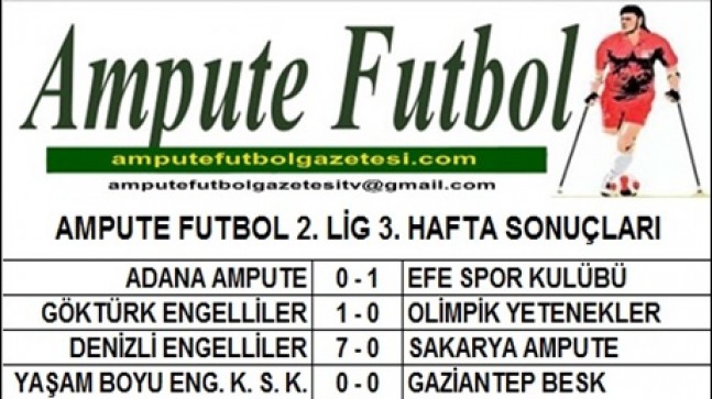 2. LİG 3. HAFTA MAÇ SONUÇLARI