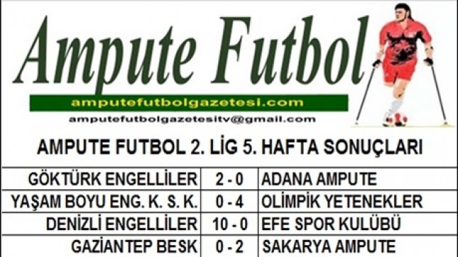 2. LİG 5. HAFTA SONUÇLARI