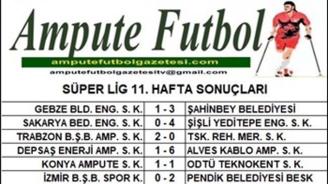 2024-2025 SEZONU SÜPER LİG 11. HAFTA SONUÇLARI