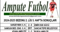 2024-2025 SEZONU 2. LİG 5. HAFTA SONUÇLARI