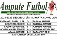 2021-2022 SEZONU 2. LİG 11. HAFTA SONUÇLARI