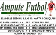 2021-2022 SEZONU 1. LİG 10. HAFTA SONUÇLARI