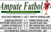 2022-2023 SEZONU 1. LİG 7. HAFTA SONUÇLARI