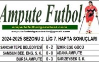 2024-2025 SEZONU 2. LİG 7. HAFTA SONUÇLARI