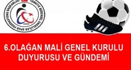 6. OLAĞAN MALİ GENEL KURUL DUYURUSU ve GÜNDEMİ