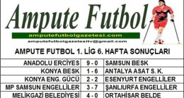 1. LİG 6. HAFTA MAÇ SONUÇLARI