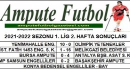 2021-2022 SEZONU 1. LİG 2. HAFTA SONUÇLARI