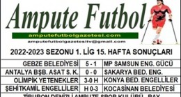 2022-2023 SEZONU 1. LİG 15. HAFTA SONUÇLARI