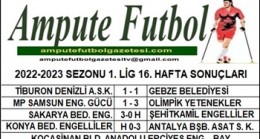 2022-2023 SEZONU 1. LİG 16. HAFTA SONUÇLARI