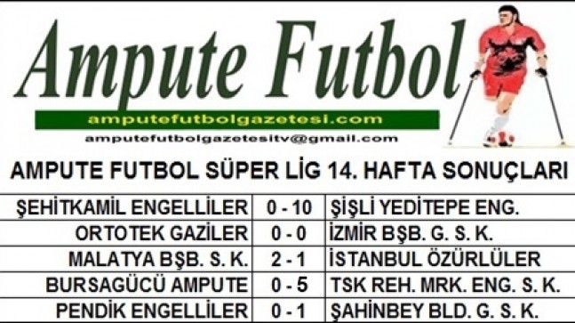 SÜPER LİG 14. HAFTA SONUÇLARI