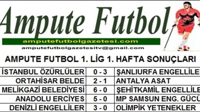 1. LİG 1. HAFTA SONUÇLARI