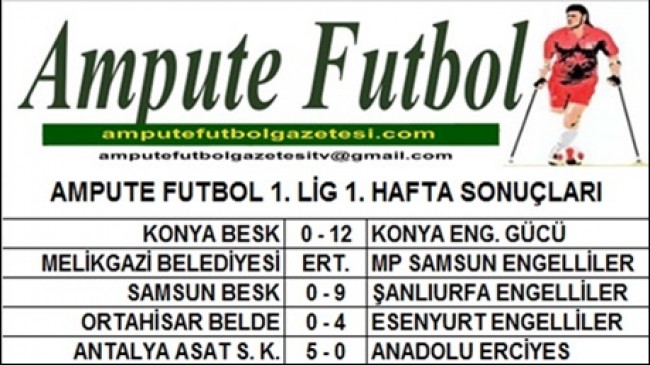 1. LİG 1. HAFTA SONUÇLARI