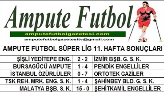 SÜPER LİG 11. HAFTA SONUÇLARI