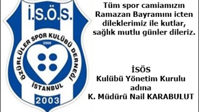 İSTANBUL Ö. S. K.’DEN BAYRAM MESAJI